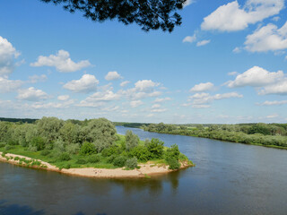 Simple rural landscape with a river.