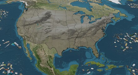 America's Shadow: Pollution's Grip on the Continental US and Surrounding Waters