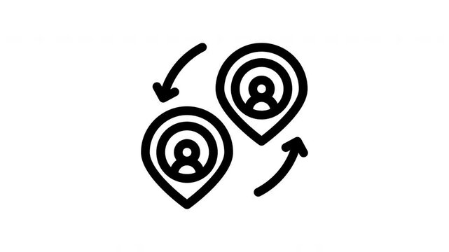 location minimalist stroke animation
