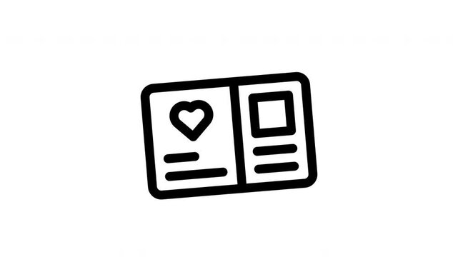 postcard minimalist stroke animation