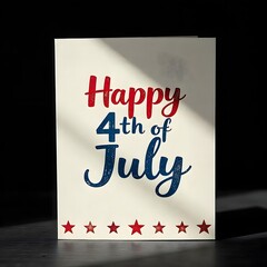 Happy 4th of July Sign with Stars