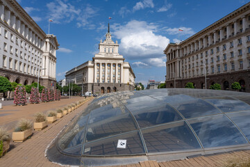 
The Largo, an architectural complex of three Socialist Classicism buildings around Independence...