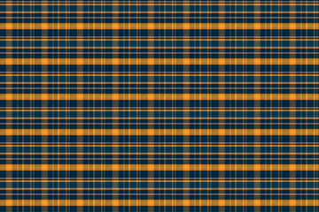 Tartan Check Pattern Black Orange