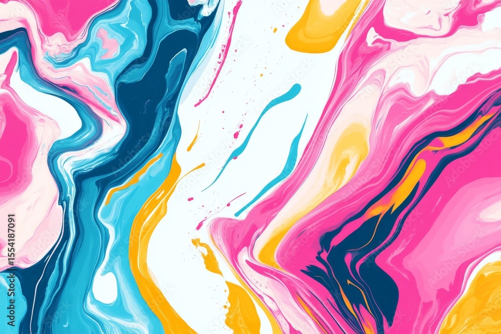 Poster gorgeous non-figurative fluid design unbroken texture setting
