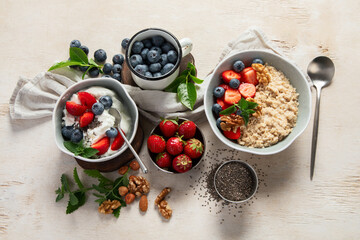 Healthy breakfast.. The concept of delicious and healthy food.