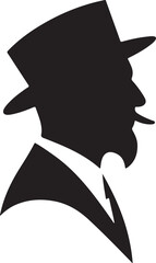 black and white hat