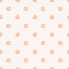 Seamless watercolor pattern. Spots and circles on a monochromatic background. Ideal for dizain, textiles, wrapping paper.