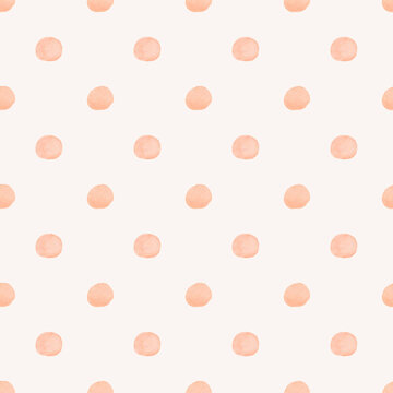 Seamless watercolor pattern. Spots and circles on a monochromatic background. Ideal for dizain, textiles, wrapping paper.