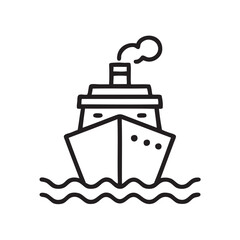 vector illustration of a ship