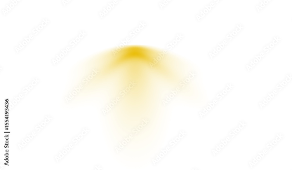 Wall mural yellow light flash standing upright on white background with clean and minimal look