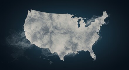 Smoke-Shrouded America: A haunting visual representation of environmental challenges.