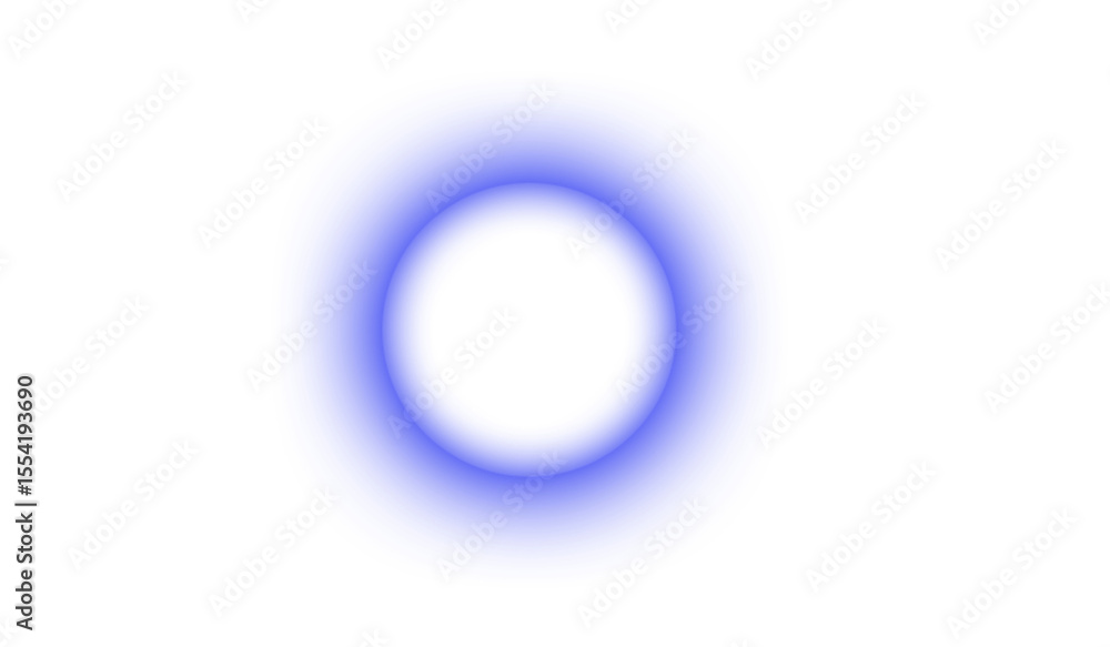 Wall mural blue round glowing circle shiny 3d sphere with round abstract design and metallic look on blank back