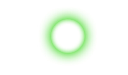 green Round glowing circle Shiny 3D sphere with round abstract design and metallic look on blank background