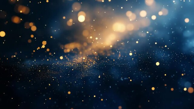 Animation of starry summer night with glowing fireflies