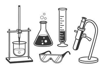 set of laboratory equipment