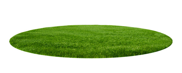 green grass podium circle mound meadow land ground 3d element cutout