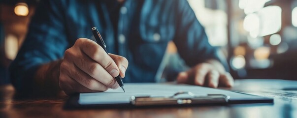 Auto check-up and car service shop concept: Mechanic writes a job checklist to estimate the repair costs for a client at the workshop garage., Generative AI