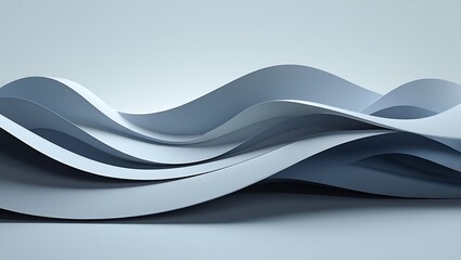 Layered paper waves abstract background