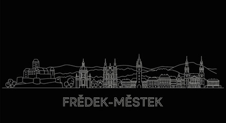 Fototapeta premium FrdekMstek Skyline with Czech Republic, and Cityscape.