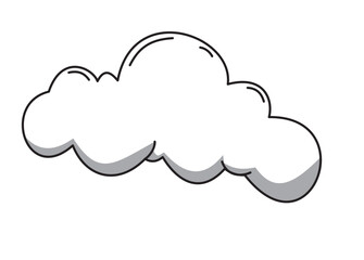 white cloud image with simple design