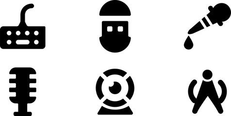 Modern Rounded Filled Science And Technology Icon Set