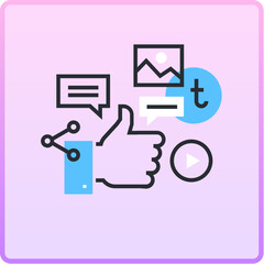 Social Media Marketing Icon – Best for Digital Campaigns, Promotions, UI/UX Designs, Business Apps, and Creative Projects

