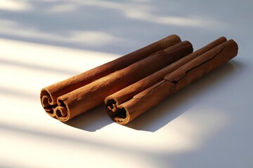 two whole cinnamon sticks