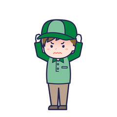 配達員／ななめ／男性 27