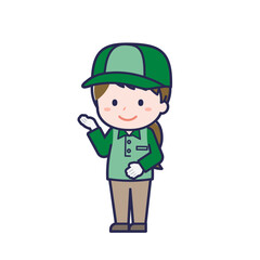 配達員／ななめ／女性 18