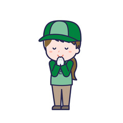 配達員／ななめ／女性 24