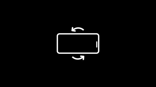 Phone Rotation Icon Animation &ndash; Mobile Device Orientation Change Symbol for App Interface,