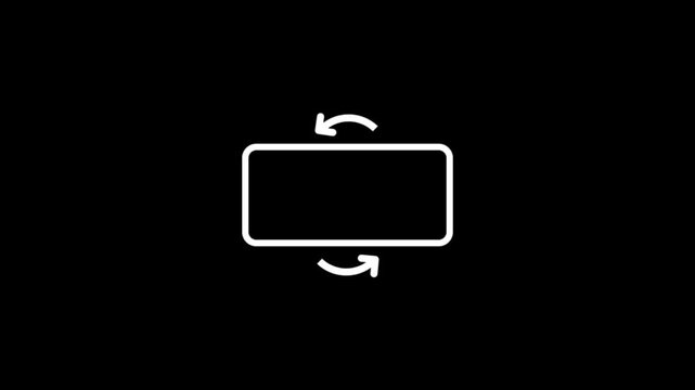 Phone Rotation Icon Animation &ndash; Mobile Device Orientation Change Symbol for App Interface,