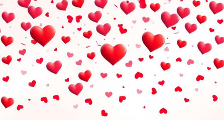 Red hearts on white, Hearts pattern, Valentine hearts, Love background, Red heart pattern, White background with hearts, Romantic design, Heart icons, Heart wallpaper, Falling hearts, Scattered red he