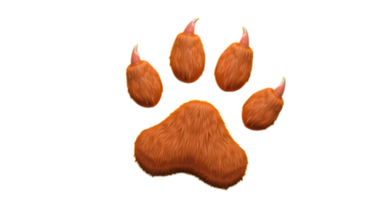 Cute paw print icon in PNG format with transparent background, ideal for pet-themed designs, veterinary branding, animal care, and children’s illustrations.
