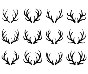 Antler Silhouettes A Collection of Deer Antler Designs