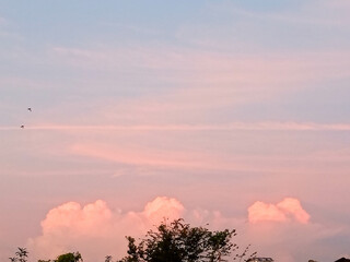 sunset in the sky
