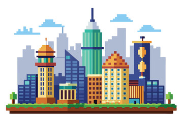 Pixel cityscape