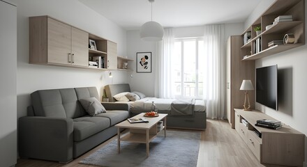 Studio apartment interior design