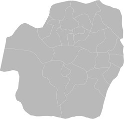 Fototapeta premium Imo, Nigeria – administrative vector map with local government area boundaries (Web Mercator projection, PPT-compatible & fully editable)