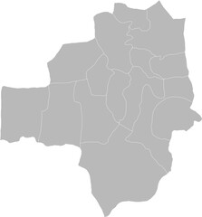 Zamfara, Nigeria – administrative vector map with local government area boundaries (Web Mercator projection, PPT-compatible & fully editable)