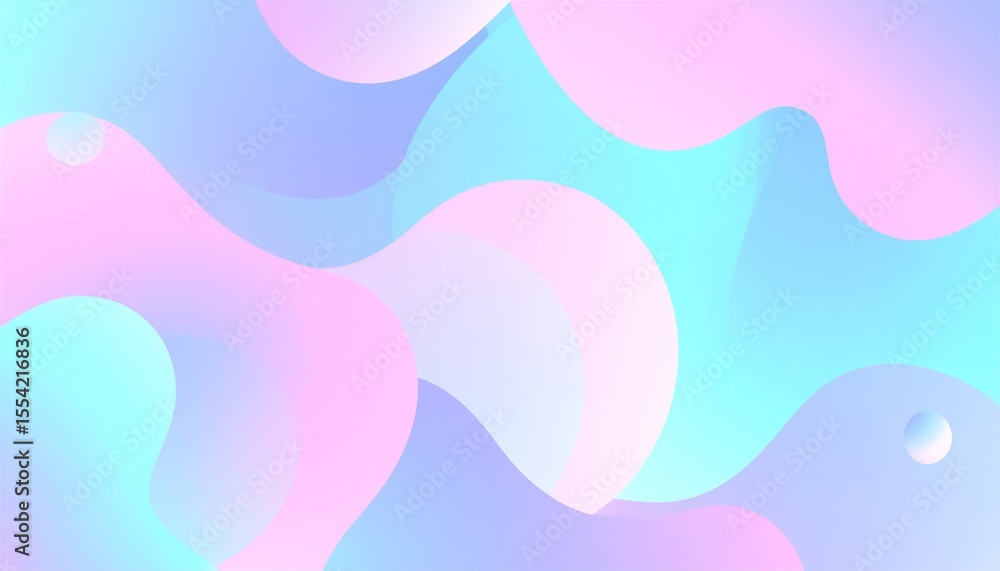 Canvas Prints abstract liquid background with 3d popup composition in various colors. trendy illustration