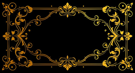 Royal frame, Art deco frame, Vintage border, Classic gold frame, Vintage mirror frame, Golden photo frame, Gold edge frame, Vintage wall decor, Luxury frame, Decorative border, Carved gold frame, Gold