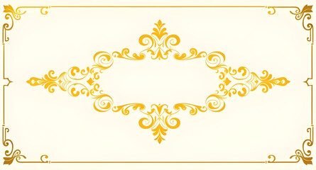 frame with golden ornament