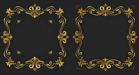 Golden border, Classic picture frame, Decorative frame, Baroque frame, Retro gold frame, Victorian style frame, Rococo frame, Elegant frame, Old-fashioned frame, Gold trim, Gilded frame, Royal frame, 