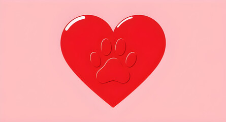 Paw print heart, Heart with paw, Pet love symbol, Animal paw in heart, Dog paw heart, Cat paw heart, Pet care icon, Love for pets, Paw heart logo, Heart-shaped paw print, Pet rescue heart, Animal love
