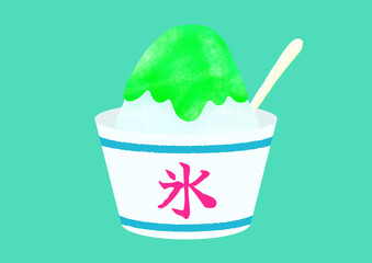 カップに入ったかき氷のイラスト