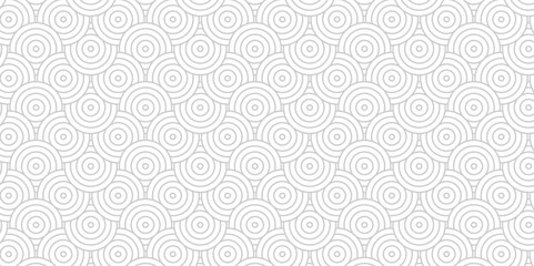 Fototapeta premium Minimal vector Overlapping Pattern Minimal diamond geometric waves spiral abstract fabric textile wave line. white and gray seamless tile stripe geometric create overlap retro line pattern background.