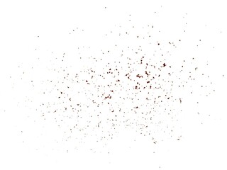flying cocoa powder on white background isolated. coffee powder, cocoa powder flying, clipping path, texture, powder falling.