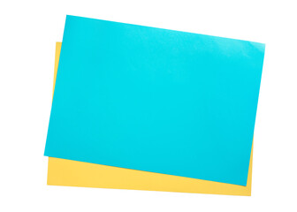 Color paper  with two color blue and yellow