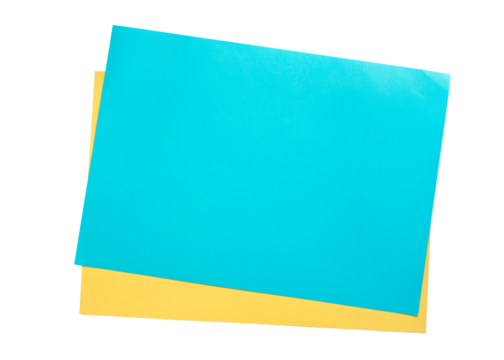 Color paper  with two color blue and yellow